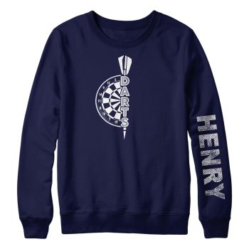 Personalised Darts Sweatshirt Dart Board with childs name Personalised Darts Sweatshirt Dart Board with childs name Kids' Sweatshirts Purple Print House