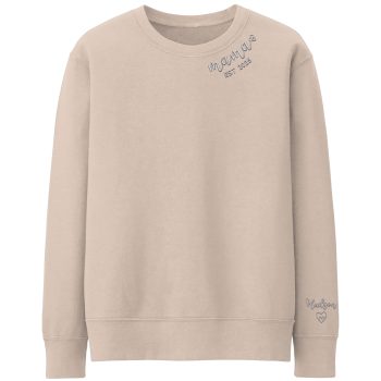 Embroidered Mothers Day Sweatshirt Mama Custom Est Date Puff Sleeve Embroidered Mothers Day Sweatshirt Mama Custom Est Date Puff Sleeve Adult Sweatshirts Purple Print House