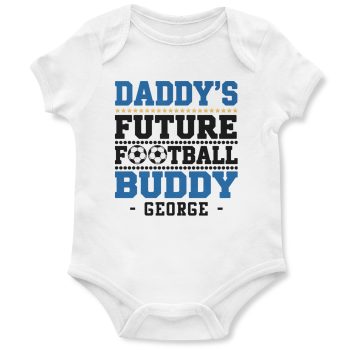 Personalised Football Babygrow Daddys Future Football Buddy Name Baby Clothing Purple Print House