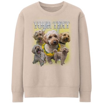 Custom Pet Bootleg Sweatshirt Retro Rap Custom Pet Upload Multiple Photos Custom Pet Bootleg Sweatshirt Retro Rap Custom Pet Upload Multiple Photos Adult Sweatshirts Purple Print House