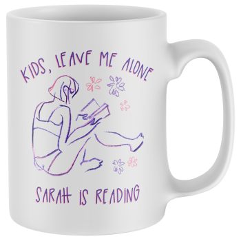 Custom Mums Mug Kids Leave Me Alone I’m Reading Sketch Design With Name Mother's Day Gifts Purple Print House