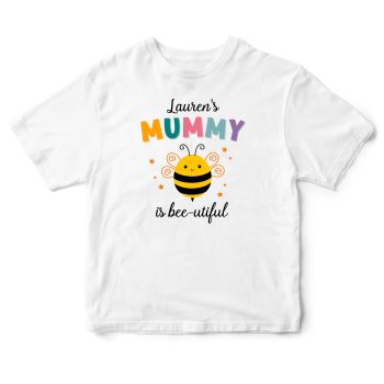 Personalised Mothers Day Baby T Shirt Bee Design Personalised Mothers Day Baby T Shirt Bee Design Baby T-Shirts Purple Print House