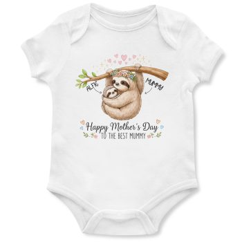 Mothers Day Sloth Babygrow Custom Babies Name Mothers Day Sloth Babygrow Custom Babies Name Babygrow Vests Purple Print House