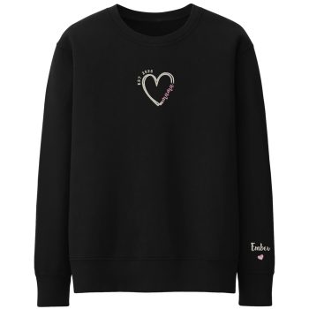 Mothers Day Embroidered Sweatshirt Love Heart Embroidery Mama Custom Est Date Puff Sleeve Mothers Day Embroidered Sweatshirt Love Heart Embroidery Mama Custom Est Date Puff Sleeve Adult Sweatshirts Purple Print House