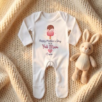 Custom Romper Suit For Mum Happy Fab Mum Heart Babies Name Lolly Baby Romper Suits Purple Print House