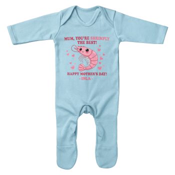 Funny Mothers Day Romper Suit Shrimp Design Funny Mothers Day Romper Suit Shrimp Design Baby Clothing Purple Print House