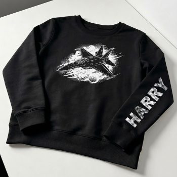 Personalised Fighter Jet Sweatshirt Jet Boys' Clothing Purple Print House