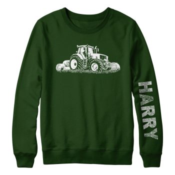 Personalised Tractor Sweatshirt Farmers Farming with childs name Personalised Tractor Sweatshirt Farmers Farming with childs name Farming Themed Gifts Purple Print House