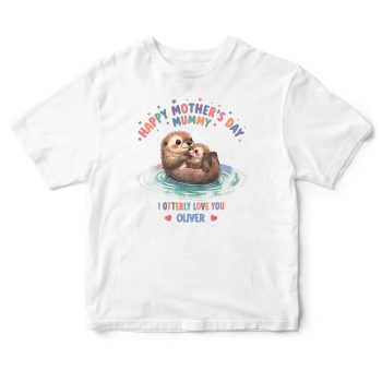 Mothers Day Otter Baby T Shirt Custom Name Mothers Day Otter Baby T Shirt Custom Name Baby T-Shirts Purple Print House
