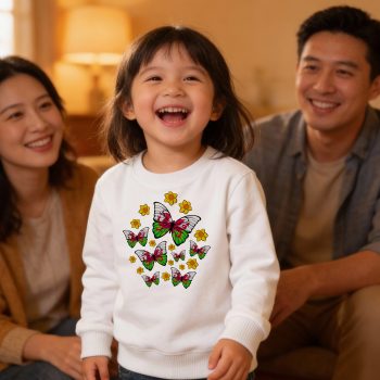 Wales Butterfly Kids Sweatshirt Dragon Daffodil Design Kids' Sweatshirts Purple Print House