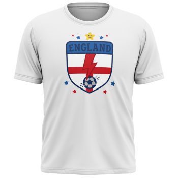 England Kids T Shirt Cartoon English St Georges Badge Football Design England Kids T Shirt Cartoon English St Georges Badge Football Design Football Clothing Purple Print House