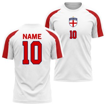 England Mens Football T Shirt Home Custom Name Number Design Custom Football Shirts Purple Print House
