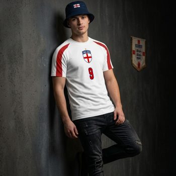 England Mens Football T Shirt Home Custom Name Number Design Custom Football Shirts Purple Print House