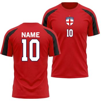 Mens England Football T Shirt Away Custom Name Number Football Shirts Purple Print House