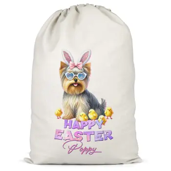 Girls Easter Personalised Present Sack Yorkie Chick Name Girls Easter Personalised Present Sack Yorkie Chick Name Easter Gifts Purple Print House