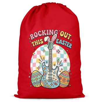 Easter Egg Personalised Sack For Kids Rocking Out Guitar And Eggs Easter Egg Personalised Sack For Kids Rocking Out Guitar And Eggs Easter Gifts Purple Print House