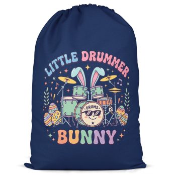 Personalised Easter Egg Sack For Kids Little Drummer Drum Set And Eggs Personalised Easter Egg Sack For Kids Little Drummer Drum Set And Eggs Easter Gifts Purple Print House