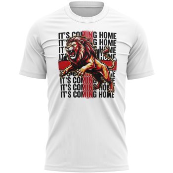 Mens England T Shirt Its Coming Home Lion Design Tee England Merchandise Purple Print House