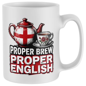 St Georges Day Mug Proper Brew Proper English Cuppa Tea Design Kitchen Accessories Purple Print House