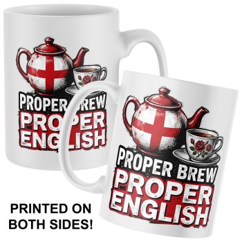 St Georges Day Mug Proper Brew Proper English Cuppa Tea Design Kitchen Accessories Purple Print House