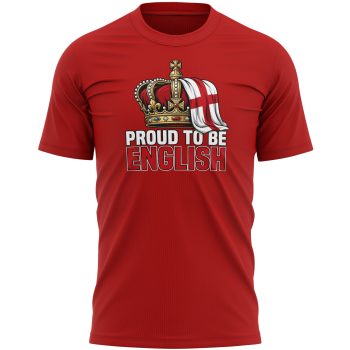 Mens T Shirt For Saint Georges Day Proud To Be English Royal Crown Design Men's Graphic T-shirts Purple Print House