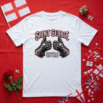 Saint George Mens T Shirt Approves Of This T Shirt Knight Thumb Up Hands Design Men's Graphic T-shirts Purple Print House