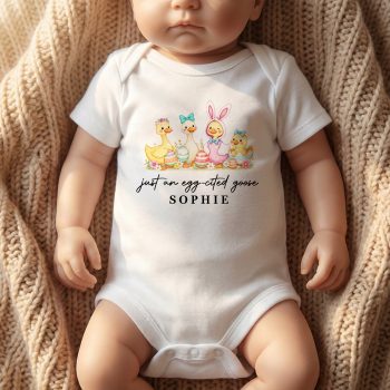 Personalised Baby Girls Babygrow Egg Cited Goose Name Baby & Toddler Clothing Purple Print House