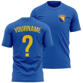 Mens Bosnia Football T Shirt Personalised Name Number Bosnian Team Football T-shirts Purple Print House