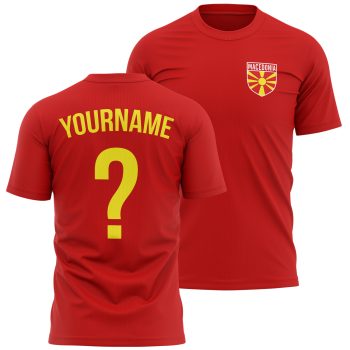 Mens Macedonia Football T Shirt Personalised Name Number Macedonian Team Men's Graphic T-shirts Purple Print House