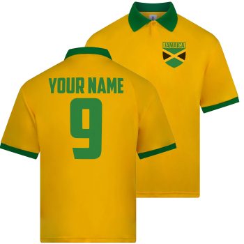 Custom Retro Jamaica Shirt Name And Number Football Tee Men's Sportswear Purple Print House