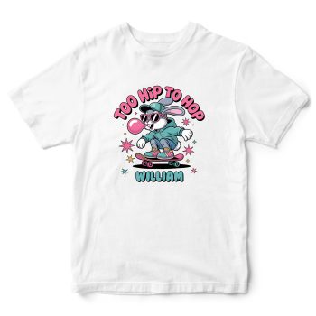 Girls Custom Easter T Shirt Too Hip To Hop Easter Bunny Skateboard Design With Custom Name Girls Custom Easter T Shirt Too Hip To Hop Easter Bunny Skateboard Design With Custom Name Easter Gifts Purple Print House