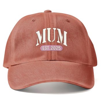 Custom Mothers Day Vintage Cap Mum Est Date Embroidery Mother's Day Gifts Purple Print House
