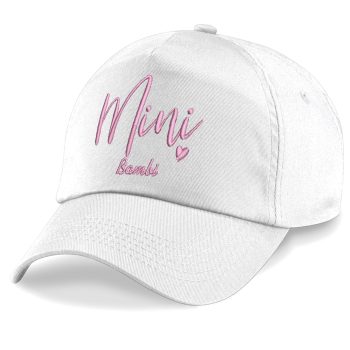 Kids Personalised Embroidered Cap Mini Heart Kids Accessories Purple Print House