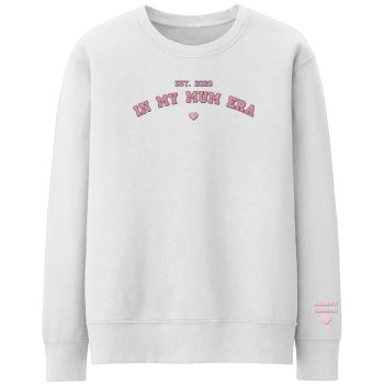 Embroidered Mothers Day Sweatshirt In My Mum Era Adult Sweatshirts Purple Print House