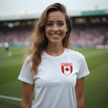 Canada Womens Football T Shirt Name Number Team Design International Football Shirts Purple Print House