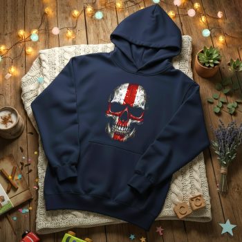 St Georges Hoodie For Men Cross Skull Design Adult Hoodies Purple Print House