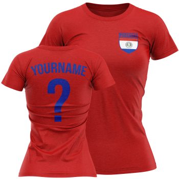 Paraguay Womens Football T Shirt Name Number Team Design Personalised Clothing Purple Print House