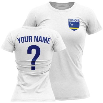 Curcao Womens Football T Shirt Curacao Team Design With Added Name And Number Football Shirts Purple Print House