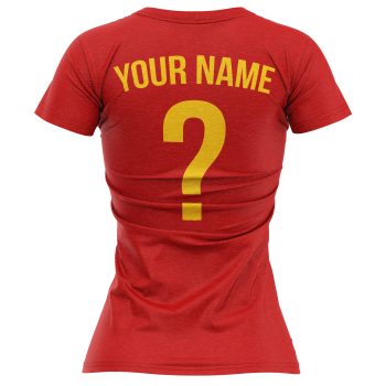 Macedonia Womens Football T Shirt Macedonian Team Design With Added Name And Number Personalised Clothing Purple Print House