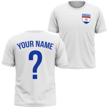 Personalised Paraguay Kids T Shirt Team Badge Name Number Kids' Graphic T-shirts Purple Print House