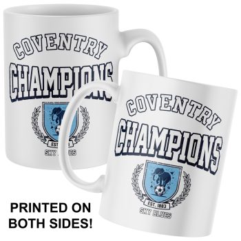 Coventry Champions Mug Sky Blues League Winners Est 1883 Printed Mugs Purple Print House