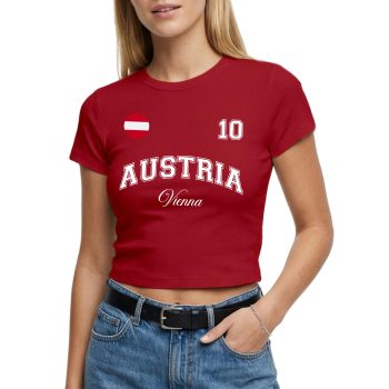Austria Womens Baby Tee Custom City Name Number Badge Short Top Austria Womens Baby Tee Custom City Name Number Badge Short Top Women's Baby Tees Purple Print House