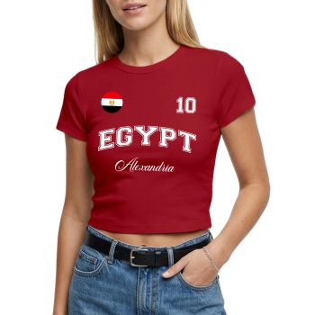 Egypt Womens Baby Tee Custom Egyptian City Number Short Top Egypt Womens Baby Tee Custom Egyptian City Number Short Top Women's Baby Tees Purple Print House