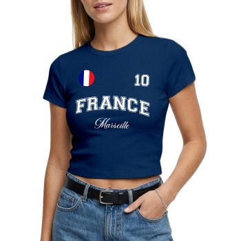 France Womens Baby Tee Custom City Name Number Badge Short Top France Womens Baby Tee Custom City Name Number Badge Short Top Women's Baby Tees Purple Print House