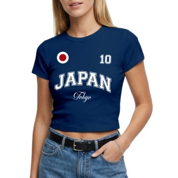 Japan Womens Baby Tee Japanese City Name Badge Short Top Japan Womens Baby Tee Japanese City Name Badge Short Top Women's Baby Tees Purple Print House