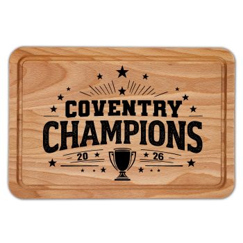 Champions Coventry 2026 Wooden Chopping Board Gift Champions Coventry 2026 Wooden Chopping Board Gift Decorative Chopping Boards Purple Print House