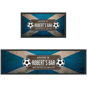 Personalised Scotland Football Bar Runner Pub Name Personalised Bar Runners Purple Print House