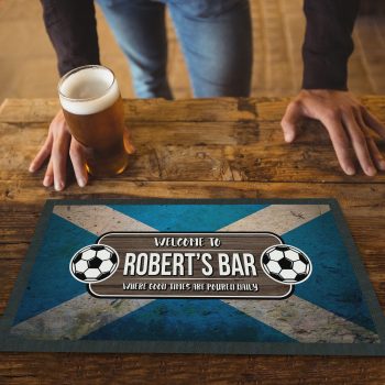 Personalised Scotland Football Bar Runner Pub Name Personalised Bar Runners Purple Print House