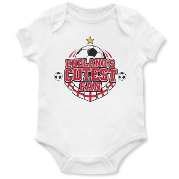 Englands Cutest Fan Babygrow St Georges Badge Design Englands Cutest Fan Babygrow St Georges Badge Design Babygrow Vests Purple Print House