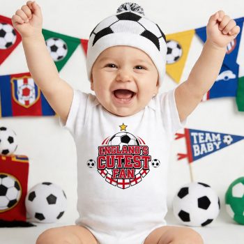 Englands Cutest Fan Babygrow St Georges Badge Design Babygrow Vests Purple Print House